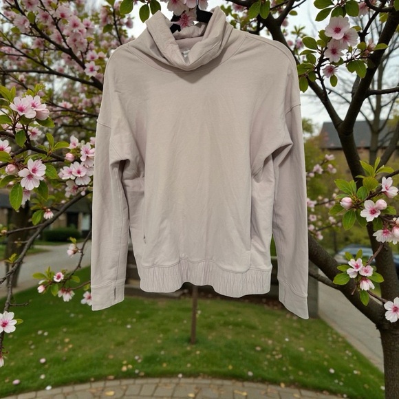 lululemon athletica Women's Light Pink Cowl Neck Sweater - Picture 2 of 9